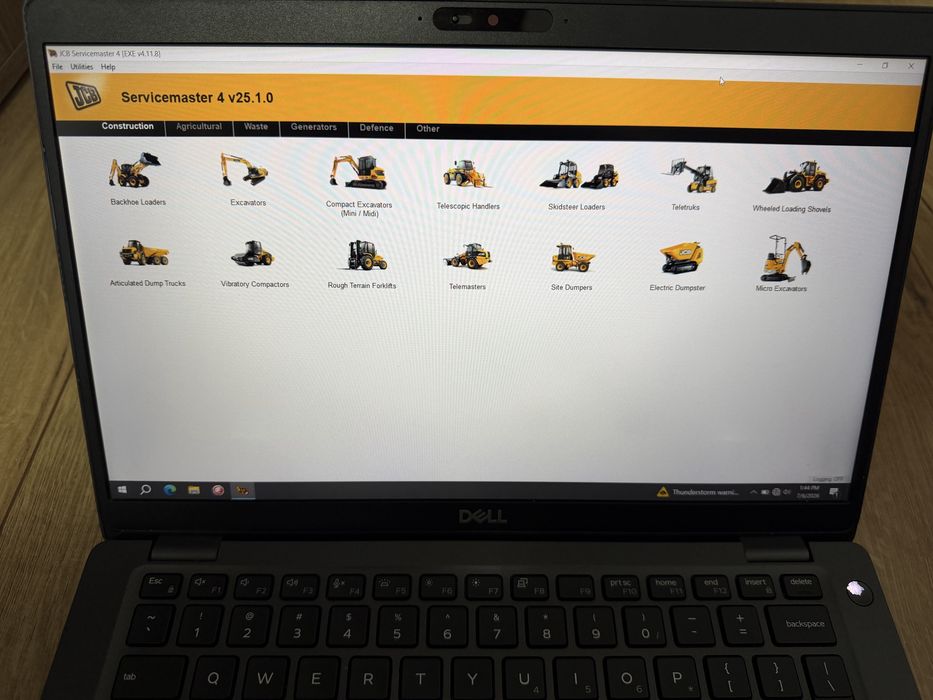 Tester/Diagnoza dedicata JCB cu laptop Dell 5400 cu softurile instalate