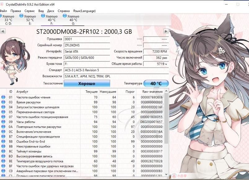 Продам 3 жёстких диска по 2tb
