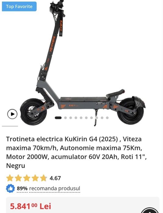Trotineta Electrica Kukirin G4 Ca Nou