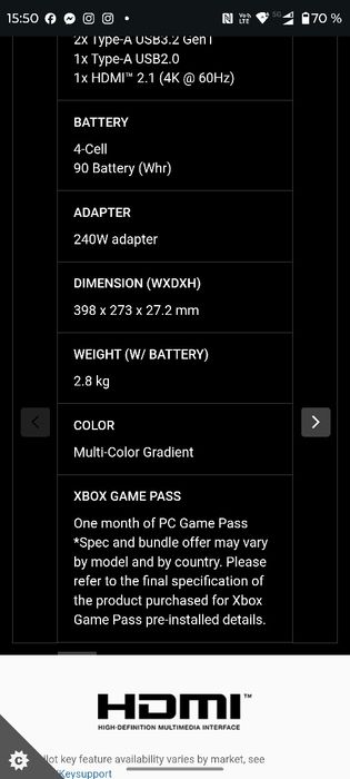 Laptop gaming msi crosshair 17