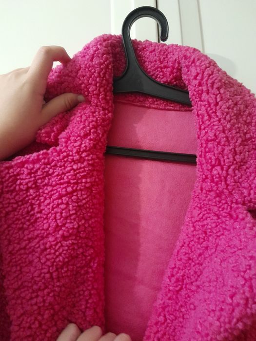 шуба розовая, женская