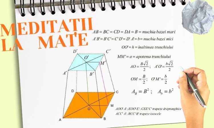 Meditații la Matematică pentru Bacalaureat și Evaluare Națională