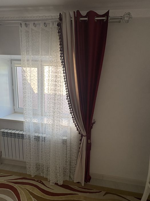 Шторы и тюль, 2 шт