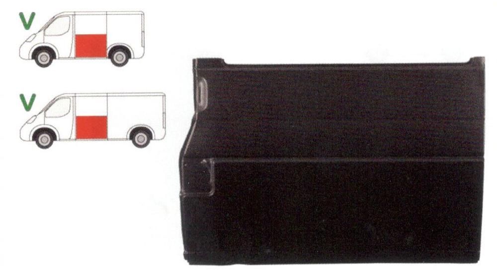 Panou reparatie lateral Vw Transporter T4, 1990-2003, Partea Stanga, Lateral partea din mijloc, lungime 1400 mm, inaltime pana la fereastra,
