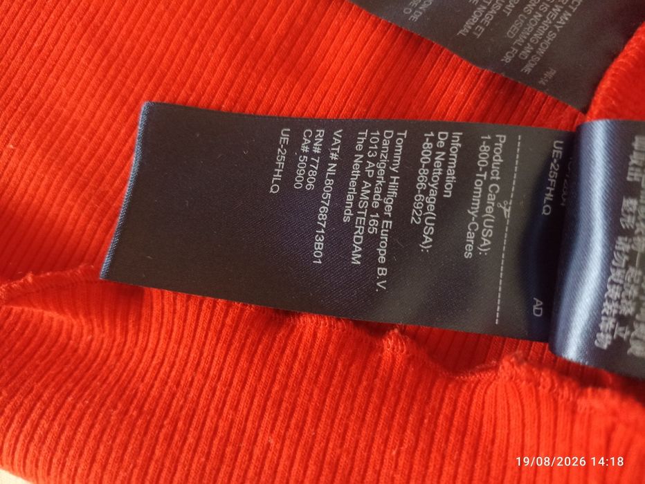 Bluză Tommy Jeans până în talie, mărime S/M