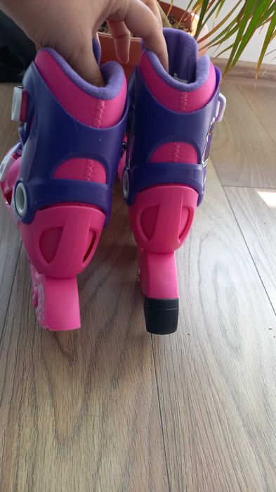 Детски ролери номер 30-32 розови Oxelo play 3