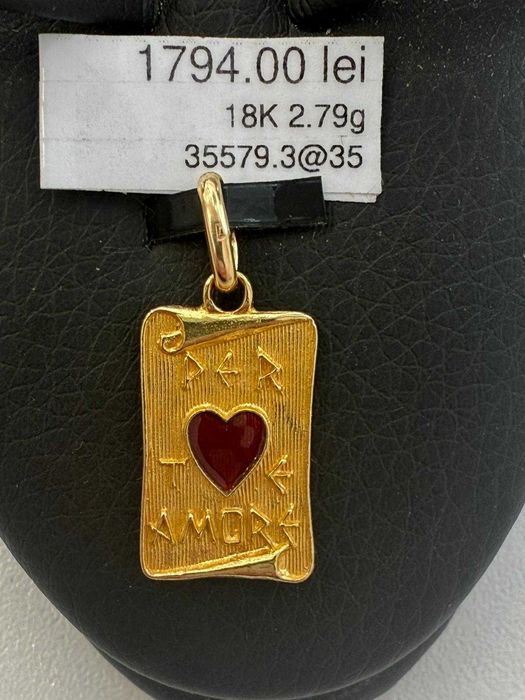 (AG35) Medalion aur 18k 2.79g b35579 - Garantie 2 ani!