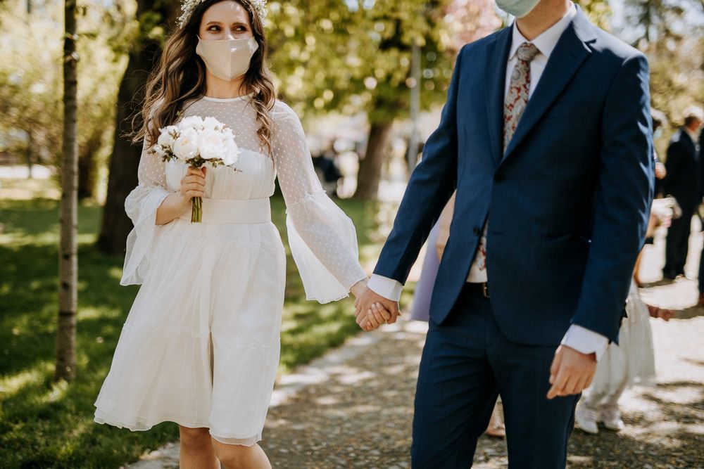 Rochie alba cununie civila Maia Ratiu