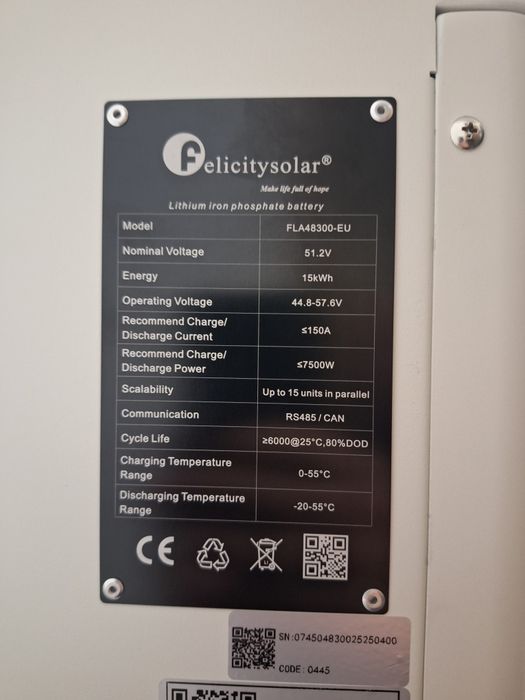 Батерия Felicity FLA48300-EU 15kw