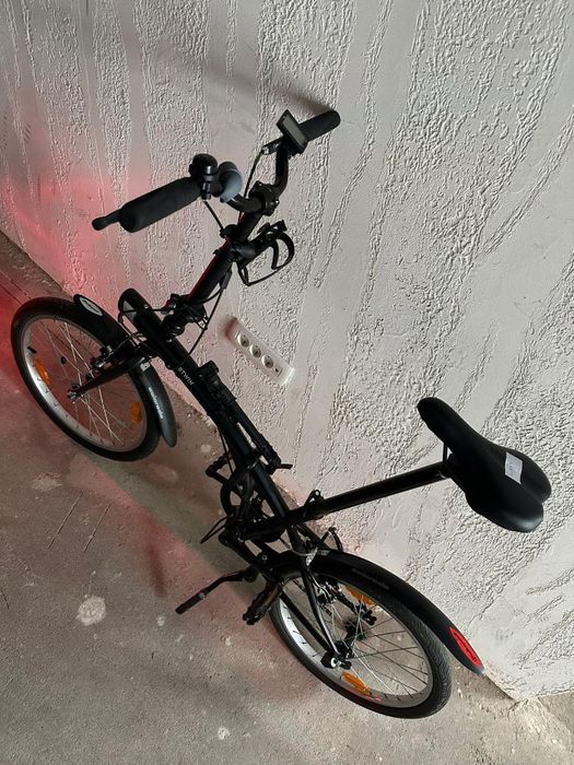 Bicicleta pliabila Btwin 100 de 20 de inchi - Neagra -A-