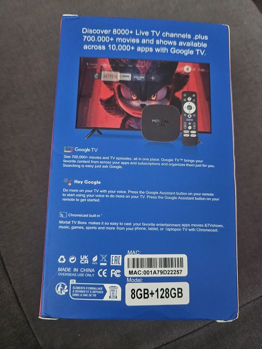 Android box Mortal 8 g ram si 128 storage