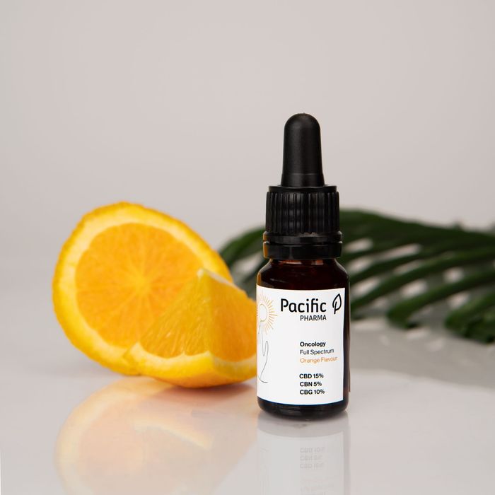Ulei CBD Oncology,Pacific,Premium, 15%CBD,10%CBG,5%CBN,Portocale,10 mL