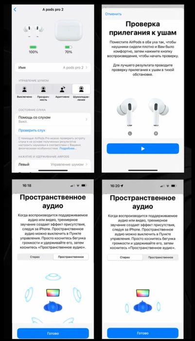 Simsiz quloqchinlar A pods pro 2 Naushnik A pods Pro 2 iPhone va Andro