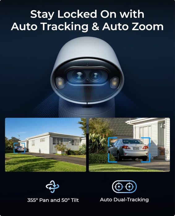 Камера със солар Reolink Argus Track 4K + solar 6W