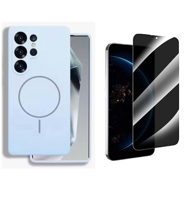Pack Husa Magnetica Anti Zgariere + Folie Sticla Samsung S25/S24 ULTRA
