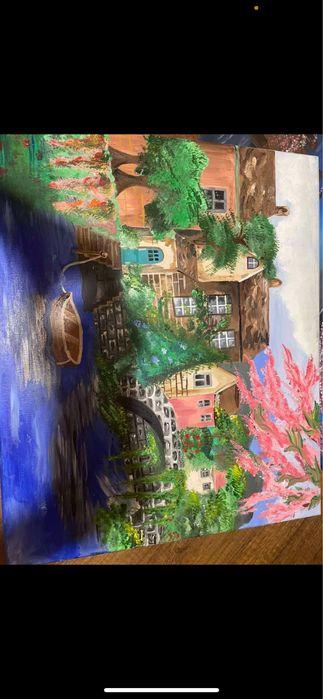 Ръчно рисувани картини с акрил по поръчка.