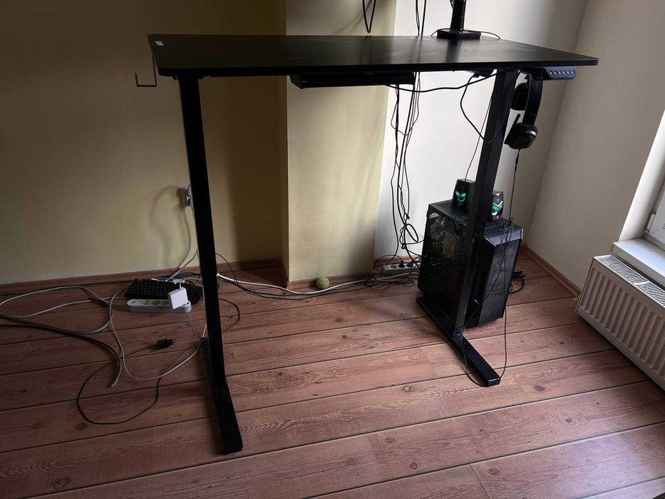 Birou reglabil electric 120x60 cm (70-120 cm) - negru