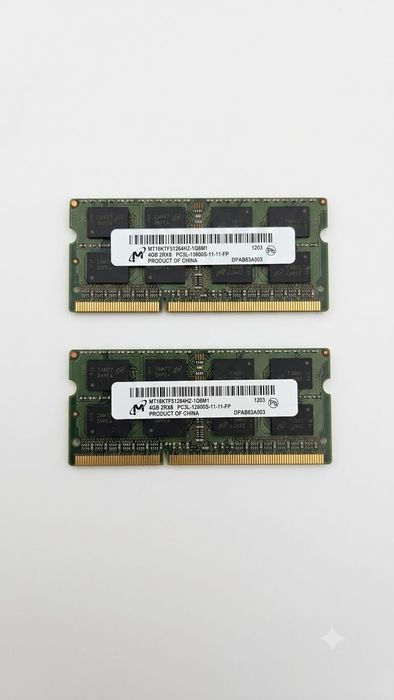 Kit Memorie RAM Laptop 8GB (2x4GB) DDR3L 1600MHz Micron / HP