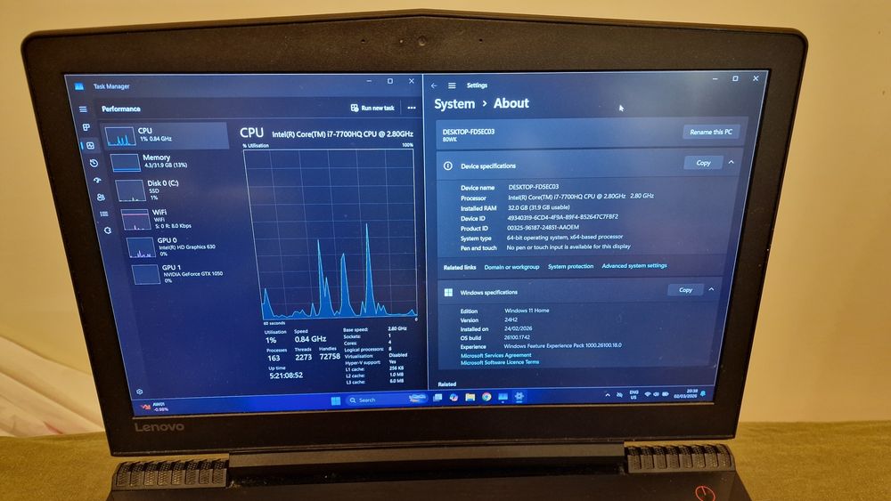Laptop Gaming Lenovo Legion Y520