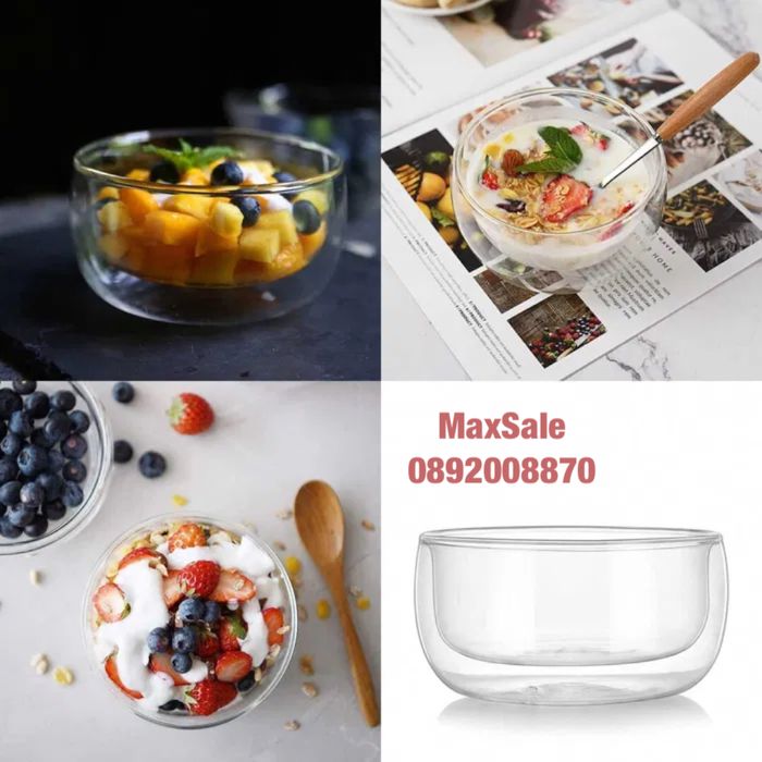 Двустенни овални купи за храна 500 мл закуска десерт
