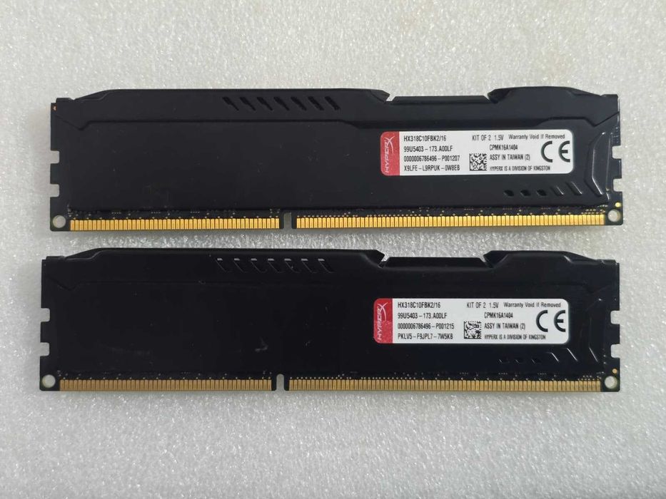Kit Memorii RAM Kingston HyperX Fury Black 16GB (2x8GB) DDR3 1866MHz CL10 DIMM HX318C10FBK2/16