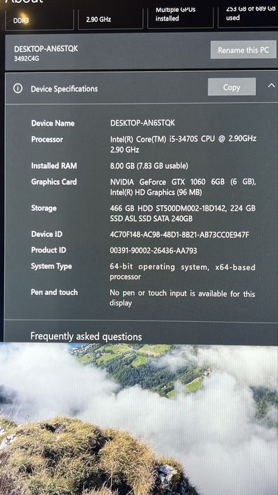 Pc gtx 1060, sursa noua + tastatura cadou