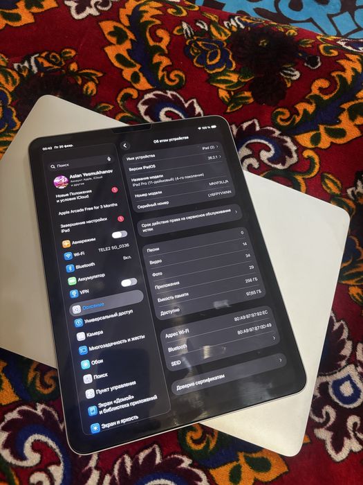 Ipad apple m2 4generetion 256g