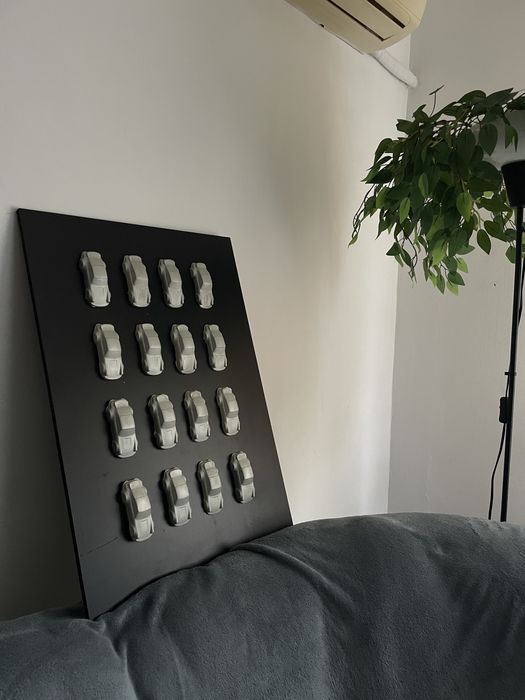 Tablou Sculptural 3D Inspirat de Porsche 911 – Lucrare Originală, 70×50 cm speedform