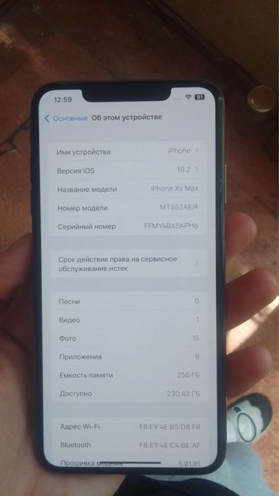 Iphone Xs max 256 gb