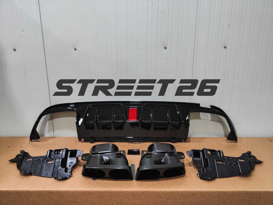 Difuzor Brabus Mercedes C-Class W205 S205 Sport Line (2014-2021) Negru