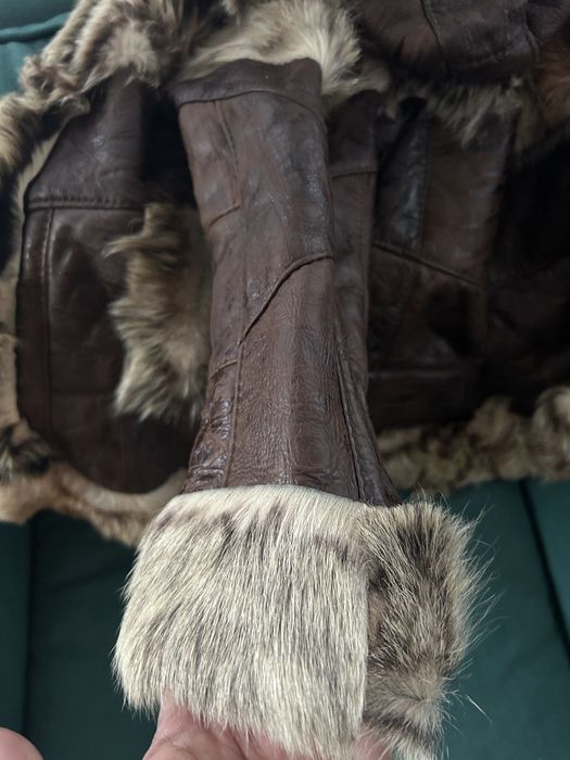 Cojoc din piele cu gluga detasabila