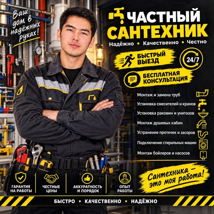 Сантехник 24/7 Выезд но дом/Быстрее Пули