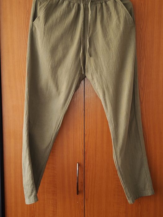 Pantaloni pentru bărbați, culoare verde olive (măsliniu), bumbac 100%, marimea M