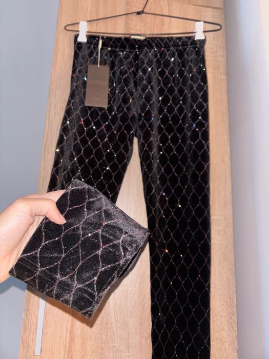 Pantalon eveniment Gucci - catifea sclipici NOU