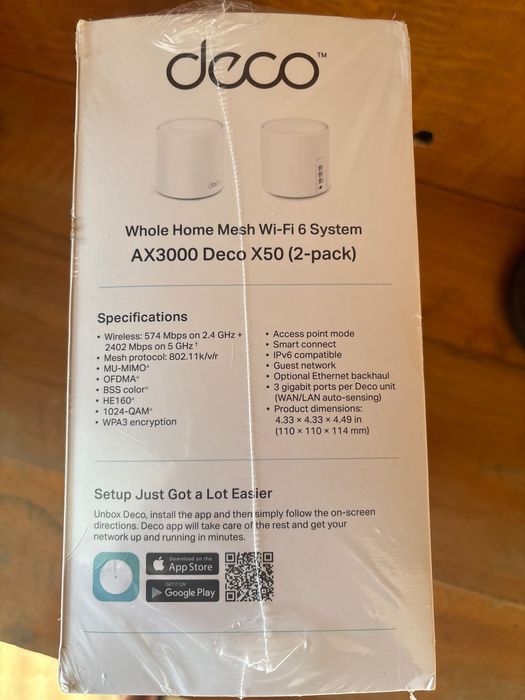 Меш система tp-link deco x50(  2 pack) ax3000