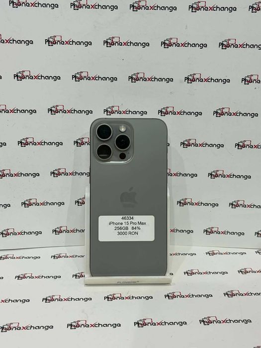 iPhone 15 Pro Max 256GB Natural Neverlocked 84%  46334