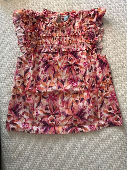 Bluza din bumbac cu volane