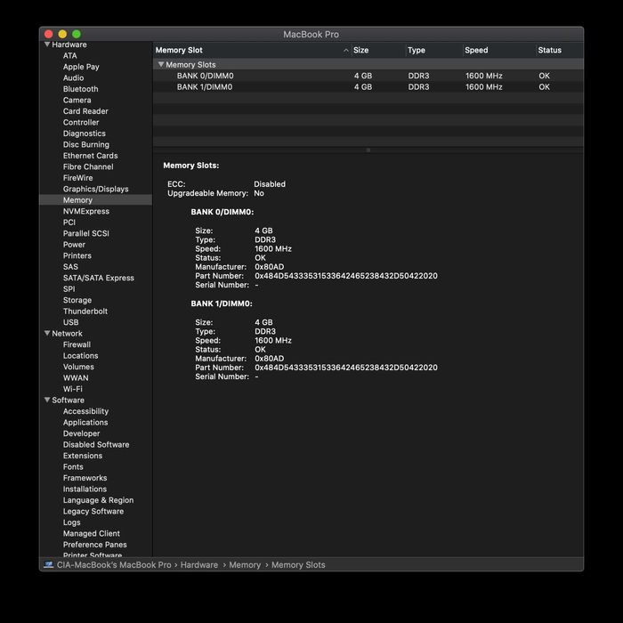 MacBook Pro (15-inch, Mid 2012) 2,6 GHz Intel Core i7, 8GB RAM, 512GB