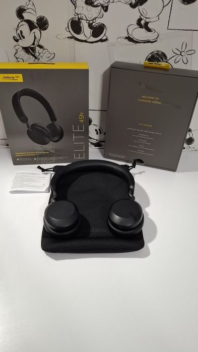 Безжични слушалки с микрофон Jabra - Elite 45H, черни