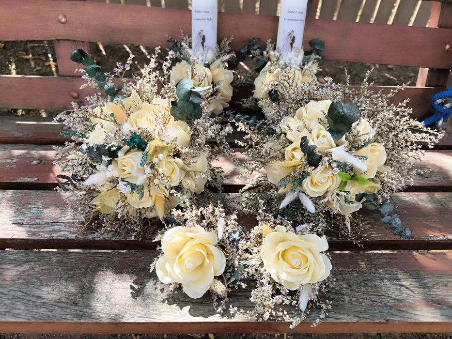 Buchete mireasa , set lumânări cununie