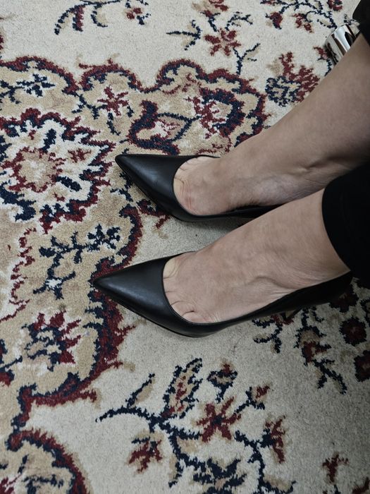 Pantofi Mango piele naturala  37 toc mediu