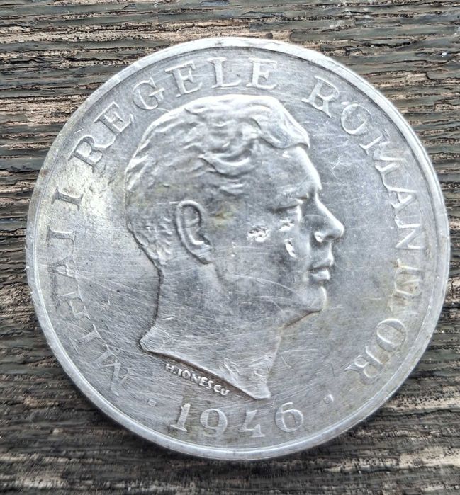Moneda Argint 100.000 lei din 1946, cu efigia Regelui Mihai
