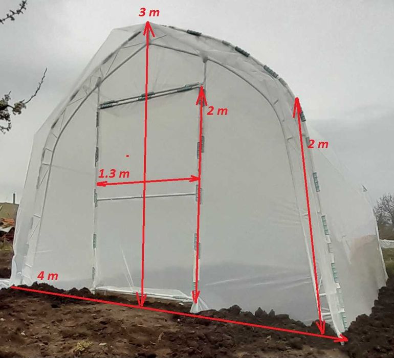 Оранжерия, 4х6 м  4х8 м 4х10 м Парник