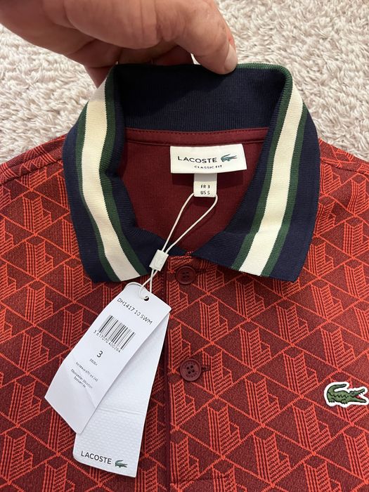 Lacoste Allover Monogram Polo-оригинална мъжка тениска