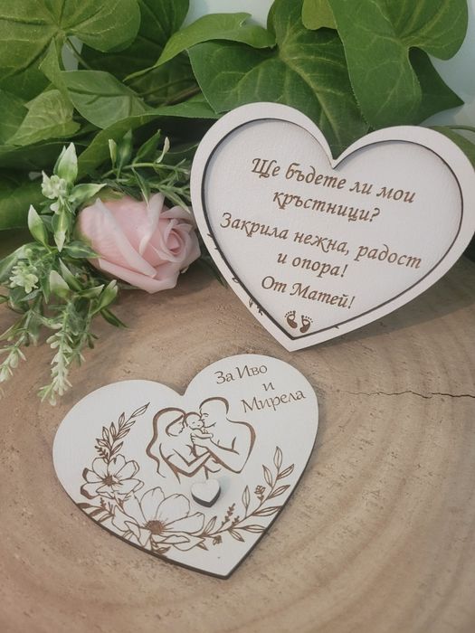 Покана за кръстник /кръстница–персонализирана покана за свето кръщение