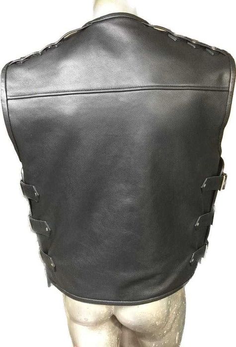 елек MotoMall Terminator 2023! рокерски елек кожа естествена