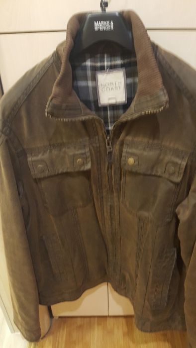 Geaca piele maro marks&spencer