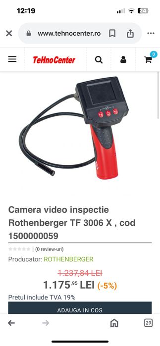 Camere Rothenberger TF 3006X sau Bosch GIC 12v-4-23C-Sigilate