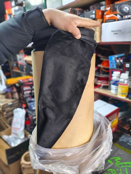 Алькантара самоклеящаяся, черная