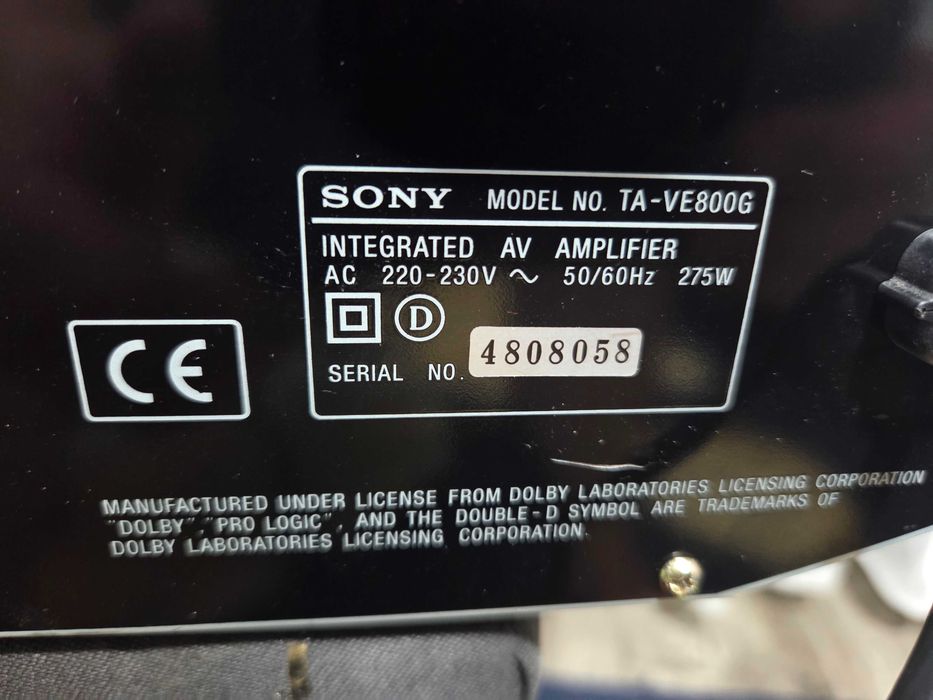 Amplificator Audio Sony TA-VE800G Statie Audio